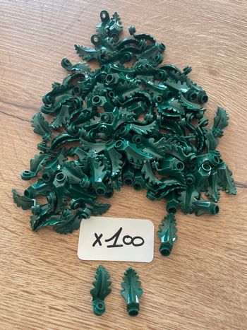 Lot de 100 feuilles LEGO type fougère réf 6447541