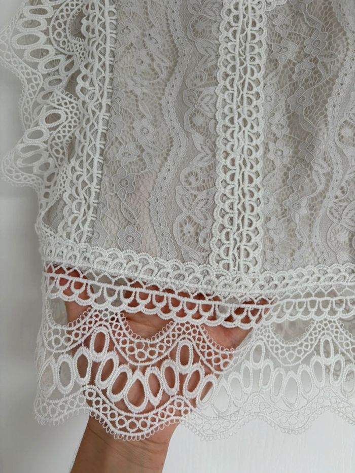 Ensemble été bohème : top dentelle blanc Jennyfer et short bleu kiabi M💙 - photo numéro 6