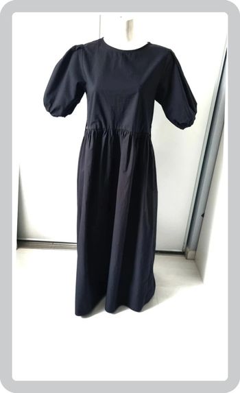 Robe noire midi coton 36