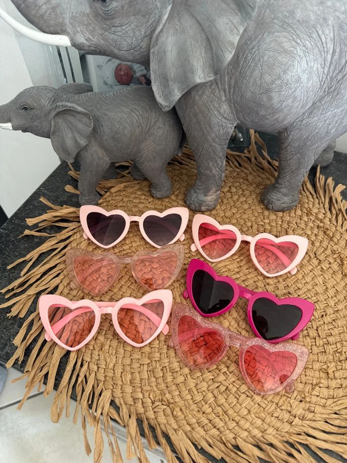 Ensemble 6 lunettes cœur evjf mariage - photo numéro 2