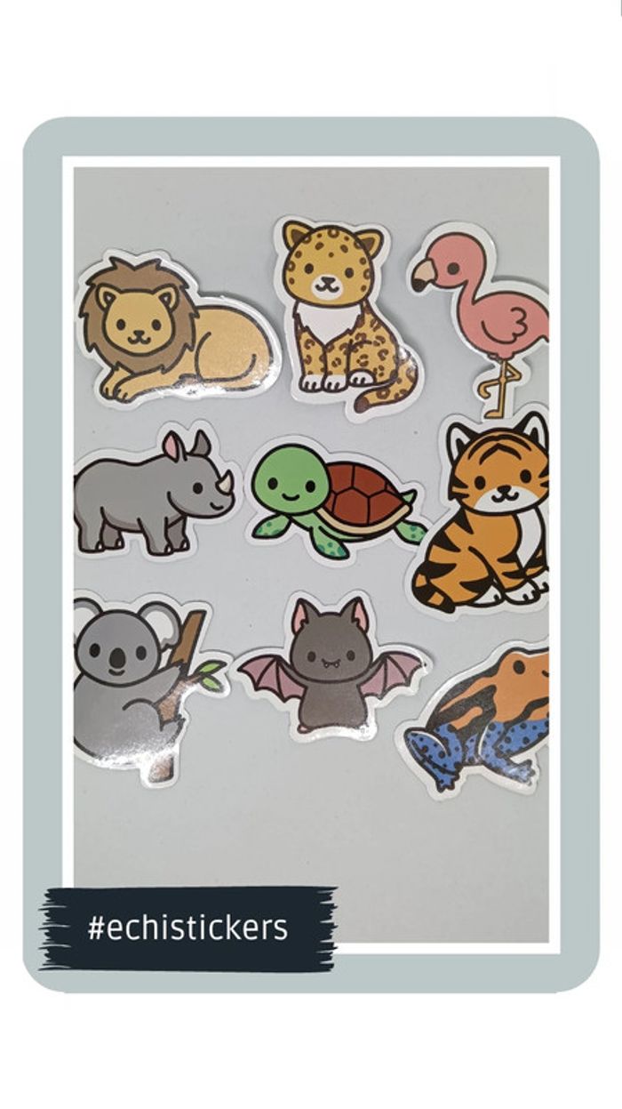 🍄 Lot de 9 autocollants lion