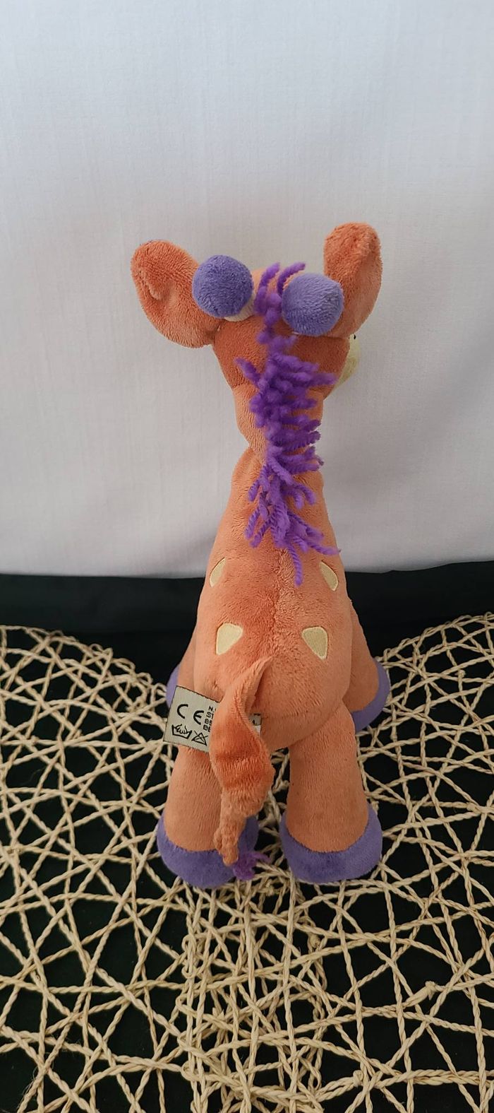 Doudou Vache Orange et Mauve Nicotoy - photo numéro 5