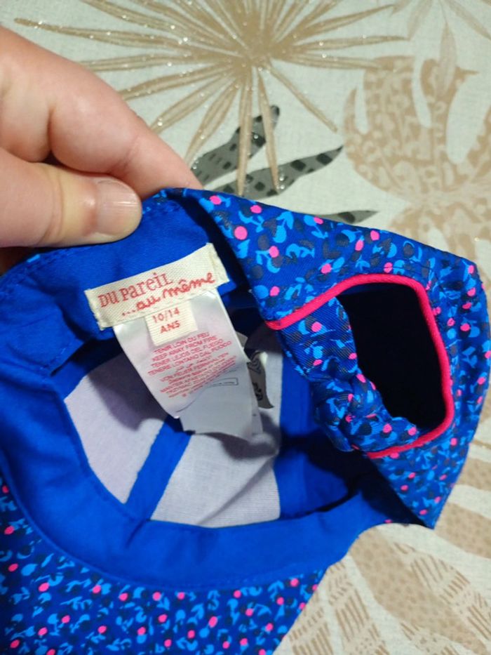 Casquette fille bleu marine motif fleur DPAM - photo numéro 5