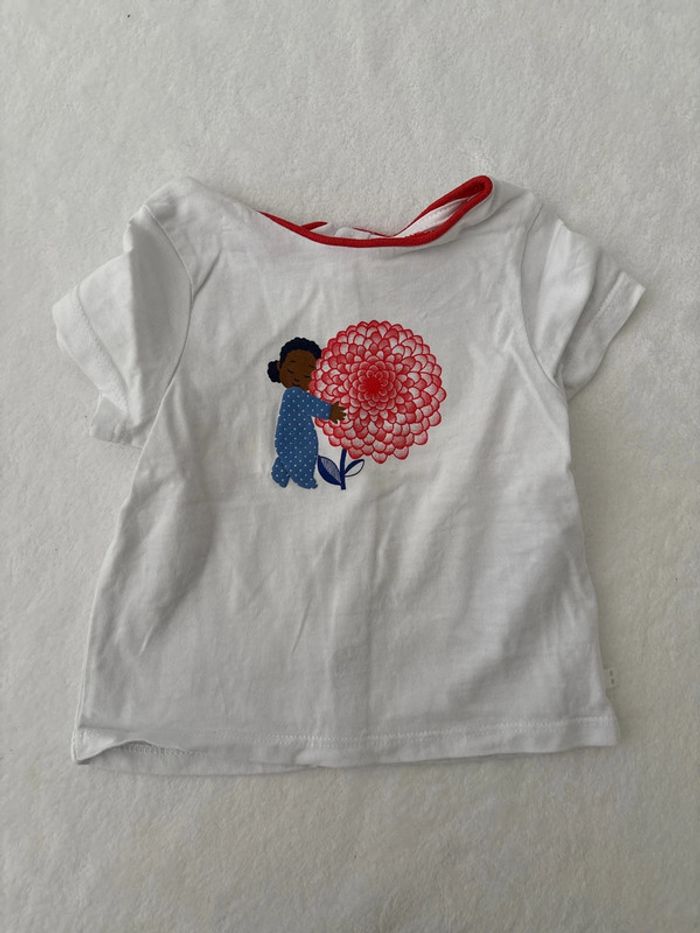 Tee shirt fille pompom 3 mois