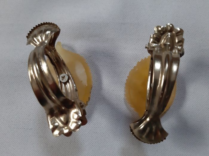 Lot de 2 pinces à rideaux petites feuilles jaunes - décoration d'automne - photo numéro 3