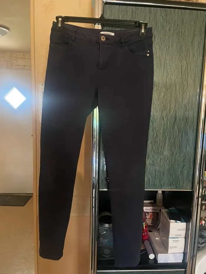 Pantalon jean bleu/violet