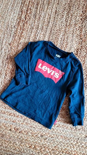 Tee-Shirt Levi's manches longues bleu marine 6mois