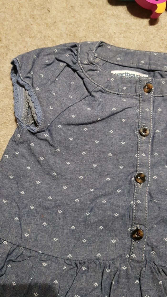 Lot de 2 robes en jean fille 9mois - photo numéro 5