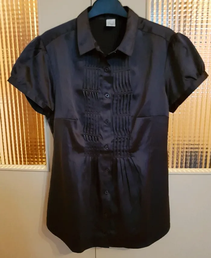 Chemise manches courtes grise Camaïeu