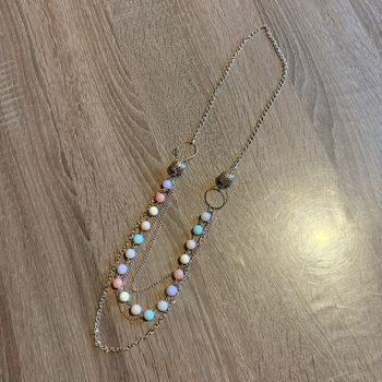 Collier argenté & multicolore 🌿