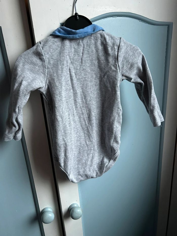 Body a manches longues, à col , gris , 6 mois, vertbaudet - photo numéro 6