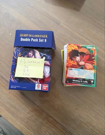 Lot 63 cartes one piece op 13 sans double 