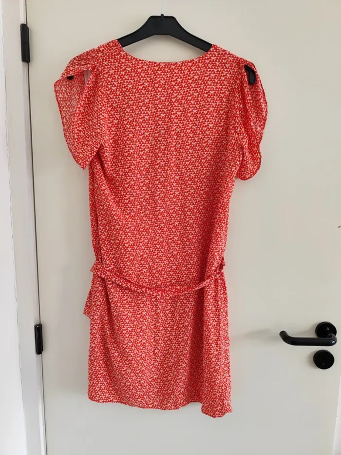 Belle petite robe d'été légère Sud express blanche et orange 36/38 - photo numéro 7