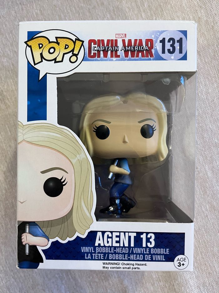 Funko pop captain america agent 13 marvel