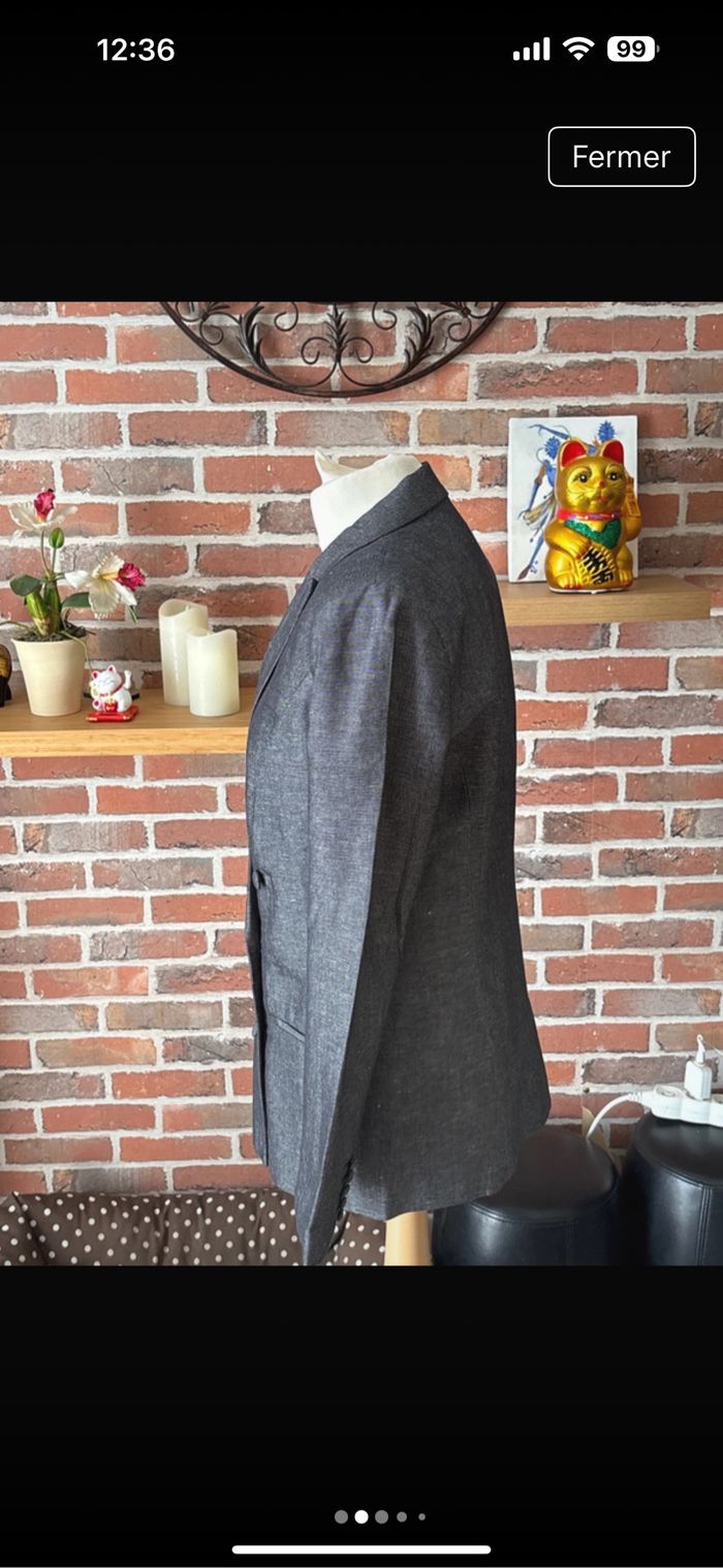 Veste femme croisée soft grey taille 38 - photo numéro 3