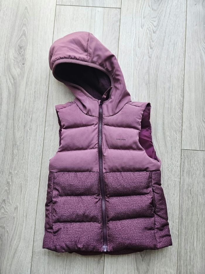 Veste sans manche prune Queshua 3/4 ans