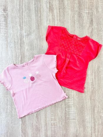 2 t-shirts bébé fille