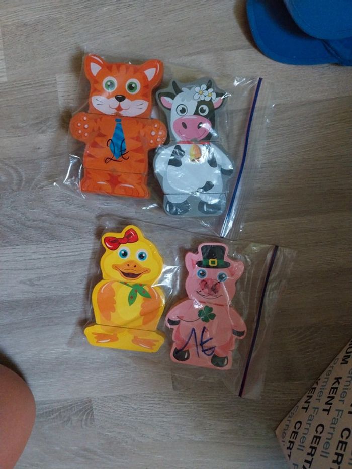 Puzzles en bois aimantés