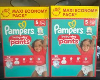 Couches Pampers babyDry pants taille 5