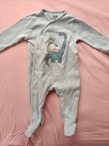 Pijama garçon C&A bleu dinosaure 68 cm