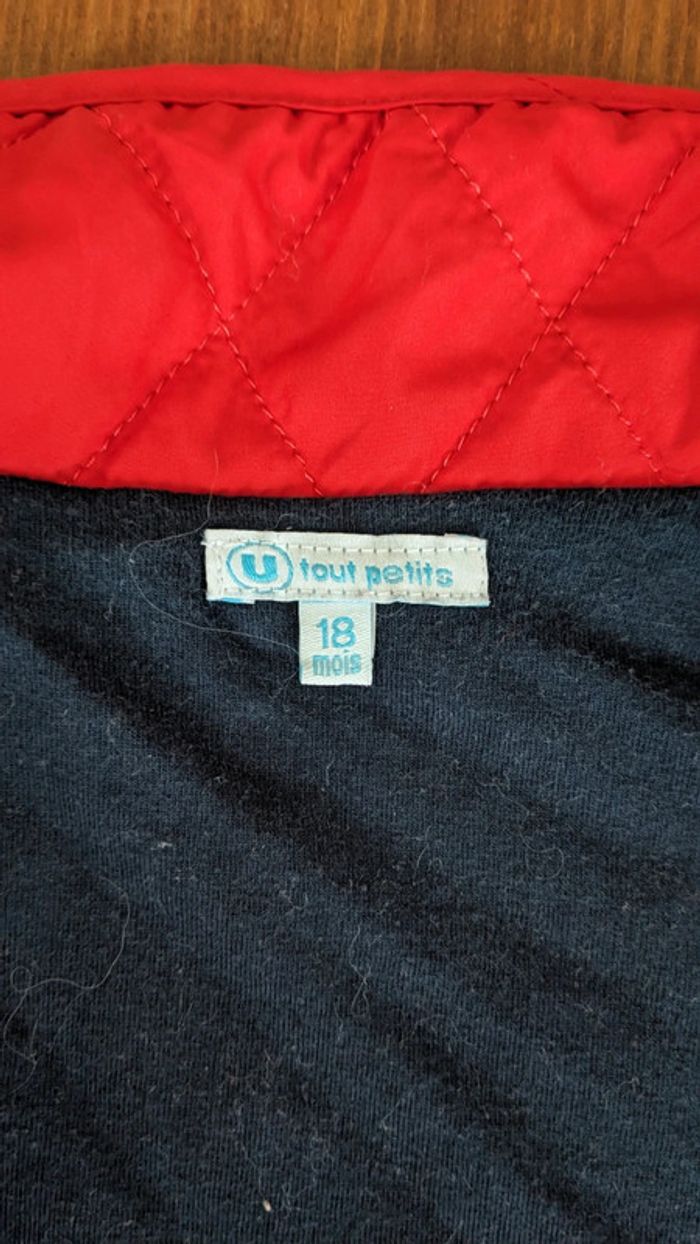 Manteau/Veste de Mi-saison rouge et Marine 18 Mois - photo numéro 5