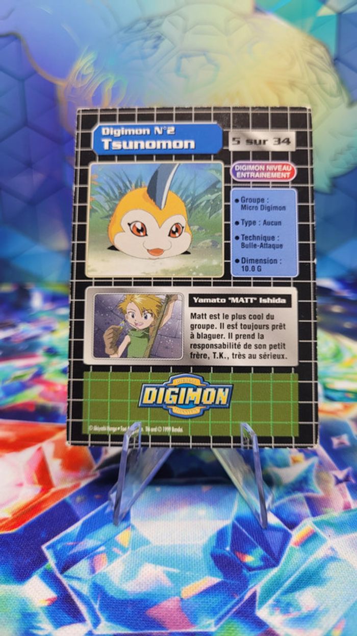 Carte Digimon Matt & Tsunomon 5/34 Édition Série TV 1999 - photo numéro 2