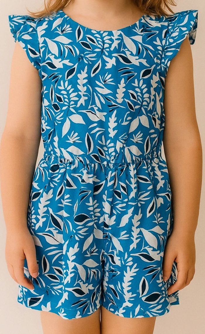 🔸Combinaison Combishort Fille bleu & blanc Gémo – 5 ans🔸