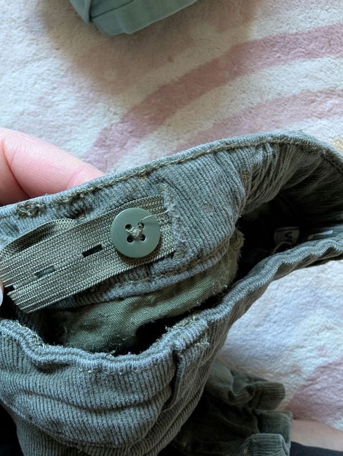 Lot 2 Pantalons Fille Vertbaudet 3 Ans (94 cm) - Vert d'eau & Velours Côtelé Kaki - photo numéro 5