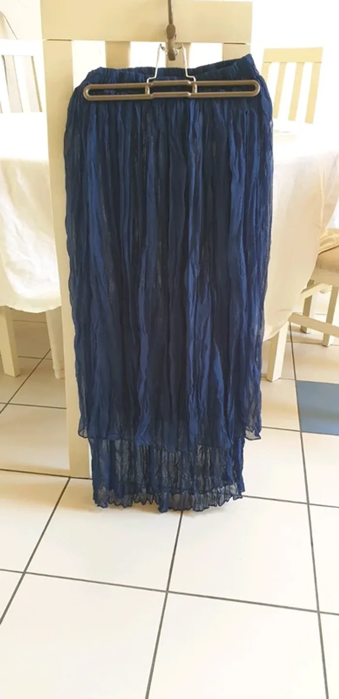 Jupe longue bleu marine - photo numéro 2