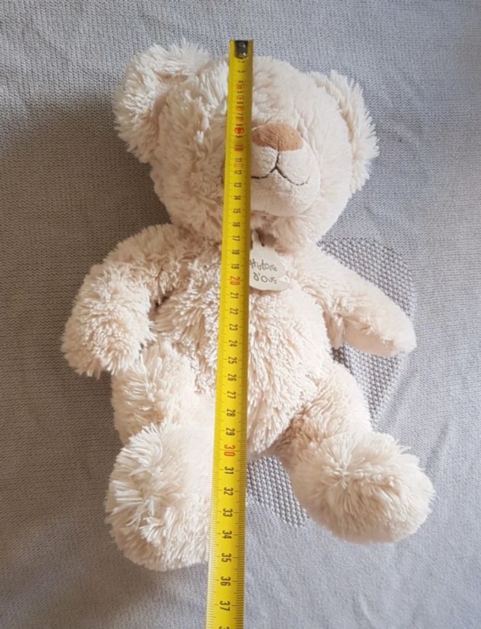 Peluche ours doux beige - photo numéro 3