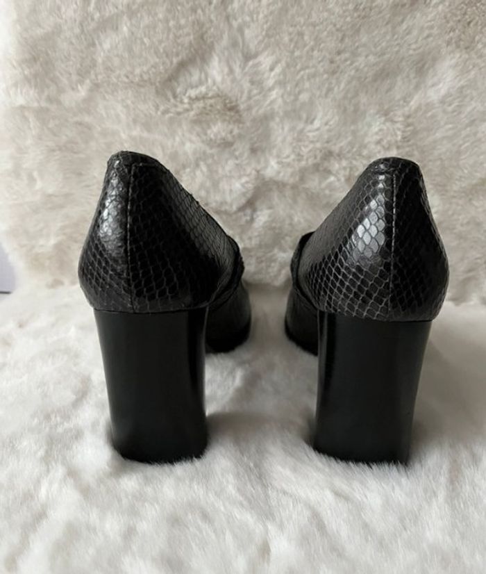 Escarpins noires avec brides en cuir Philippine Minelli 38 Talons 9 cm - photo numéro 5