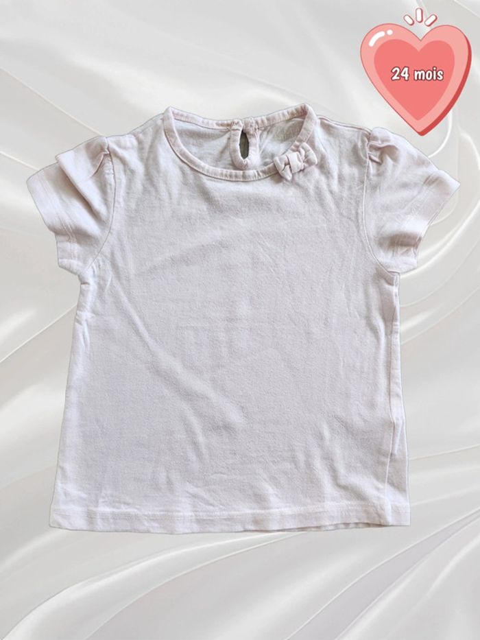T-shirt rose clair fille 24 mois