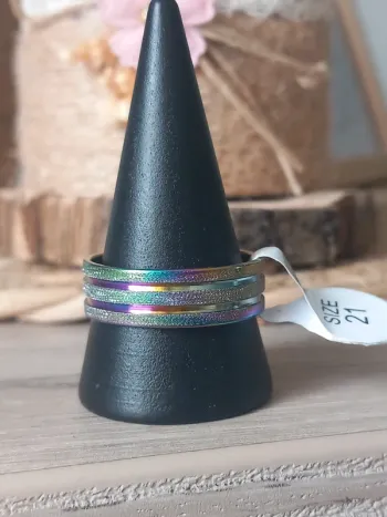 Bague en acier inoxydable taille 21 (66)