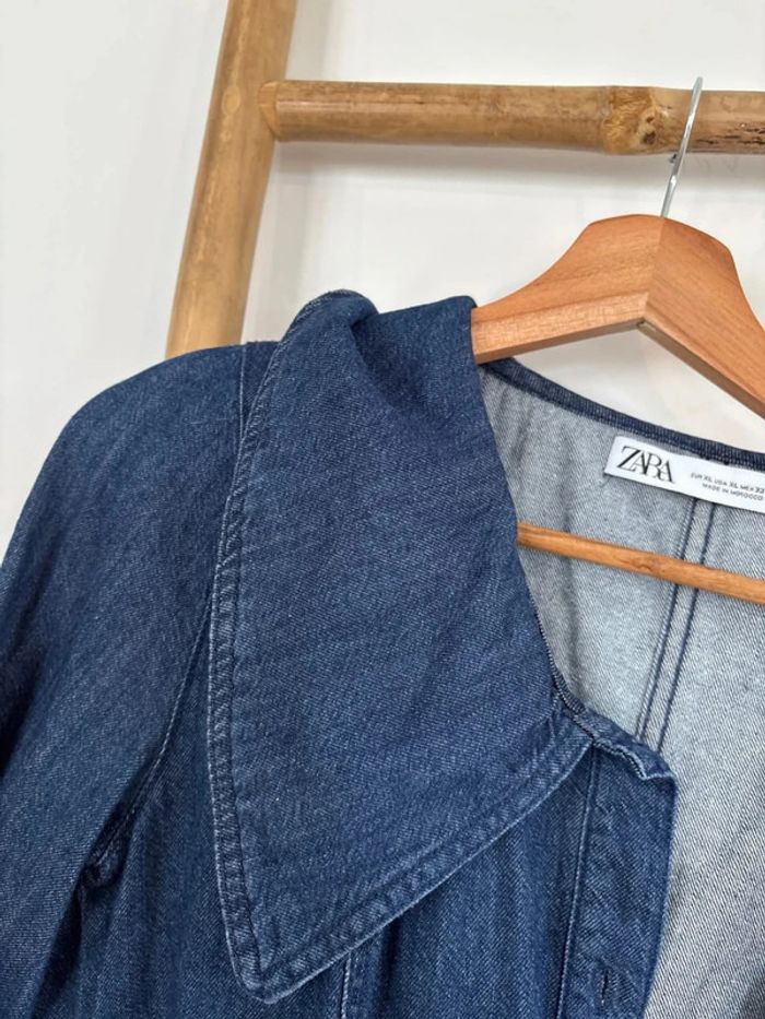 Robe courte en jean baby doll Zara taille XL - photo numéro 7