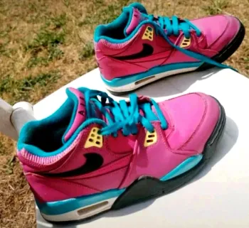 💓basket femme Nike air flight limité rose et bleu pointure 38 rare couleur fashy sport