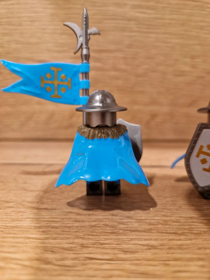 Figurines type lego 2 soldats templiers - photo numéro 4