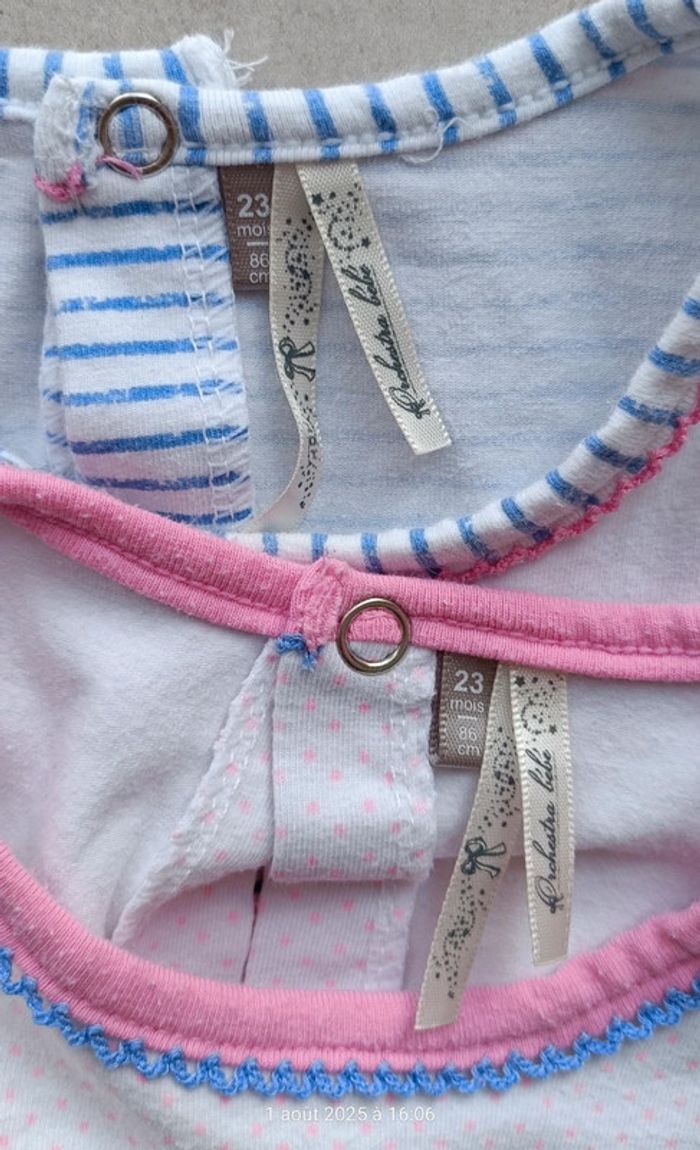 Lot de 2 pyjamas légers fille - 24 mois - photo numéro 6