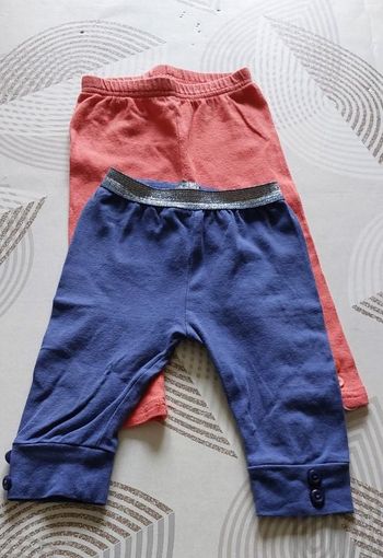 Lot 2 leggings bébé fille 12 mois
