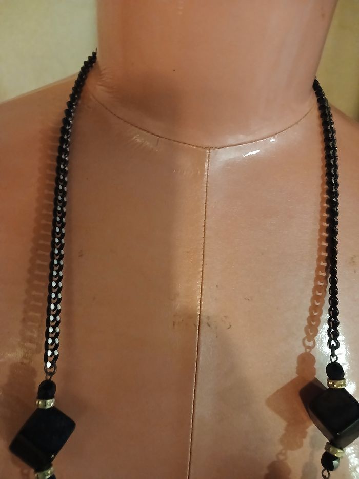 Collier fantaisie rouge et noir Scherrer - photo numéro 5
