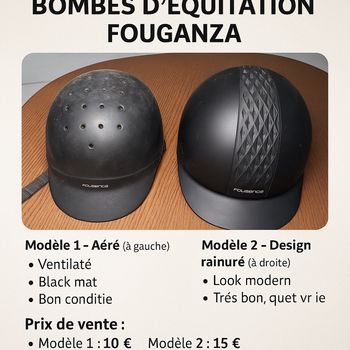 🪖 Bombes d’équitation Fouganza – Sécurité et confort