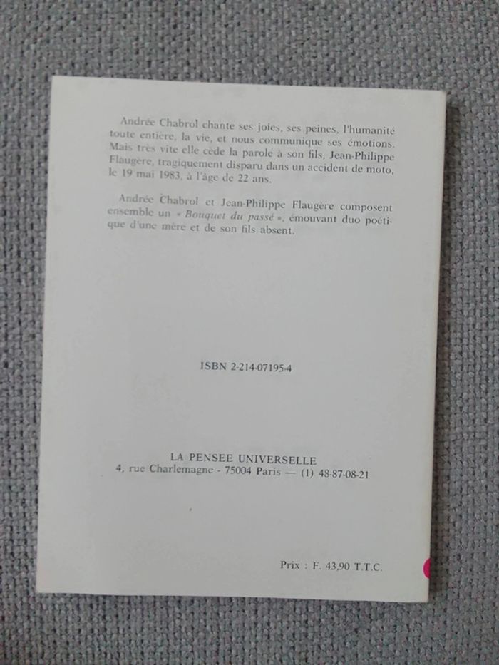 Andrée Chabrol - Bouquet du passé - photo numéro 2