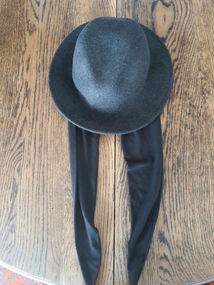 Jolie Chapeau femme noir chiné 56cm - photo numéro 8