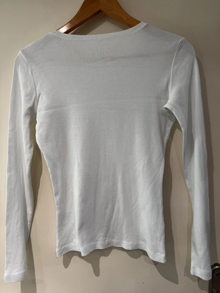 Caroll t-shirt blanc manches longues strass - photo numéro 17