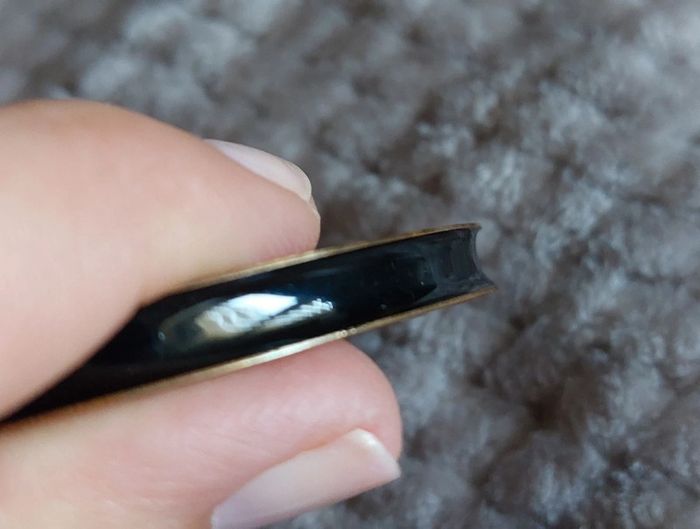 Bracelet rigide noir et bronze - photo numéro 3