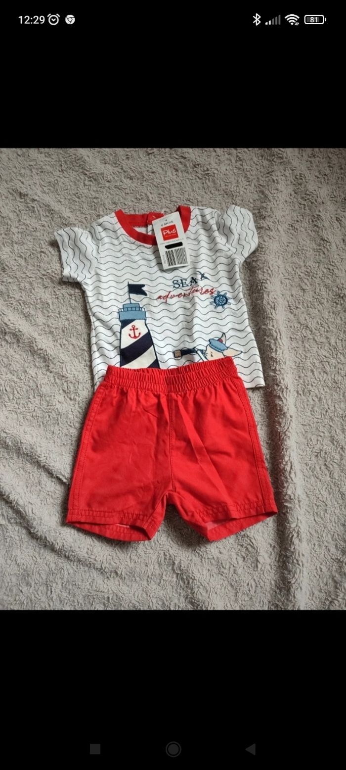 Ensemble short et t-shirt 6 mois