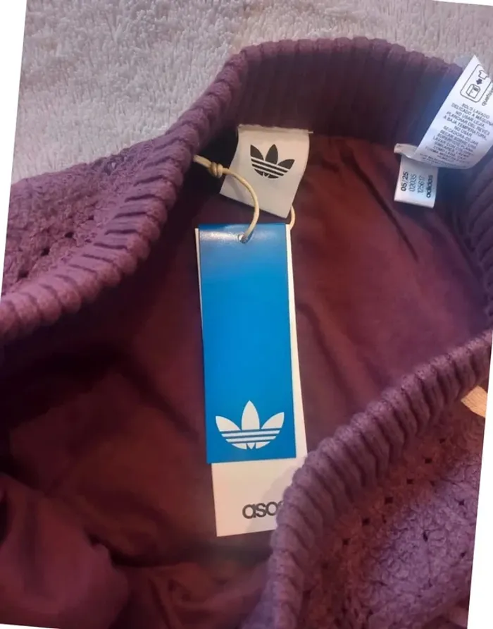 adidas Originals x ASOS - Mini-jupe en maille crochetée - Marron Taille S - photo numéro 7