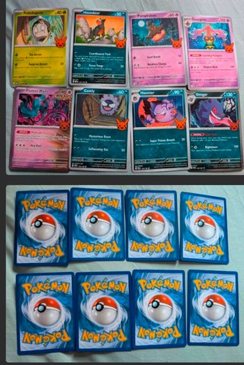 Lots de 8 carte pokémon halloween 2024