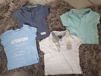 Lot 2 polos et 2 t-shirts taille 1 mois