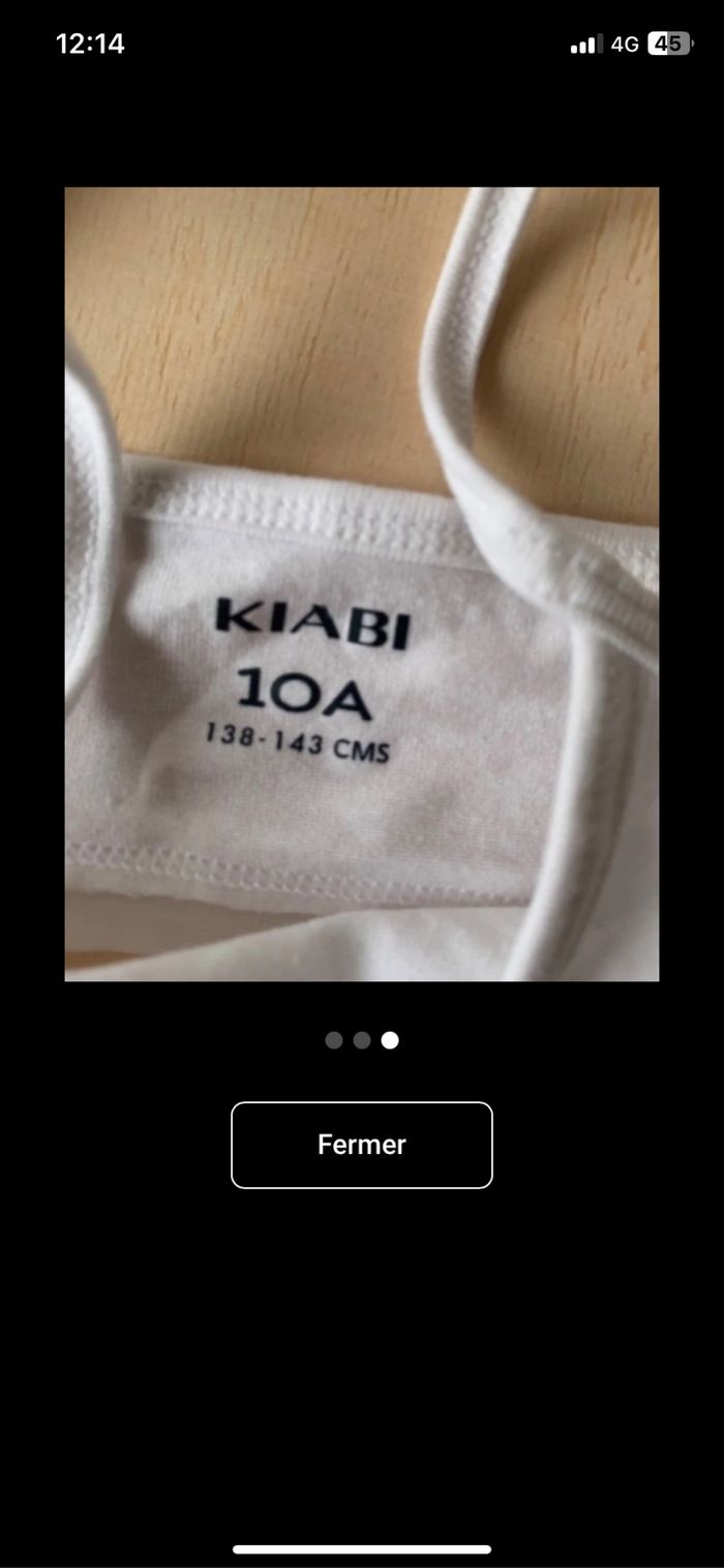 Lot 2 brassières Kiabi 10 ans - photo numéro 2