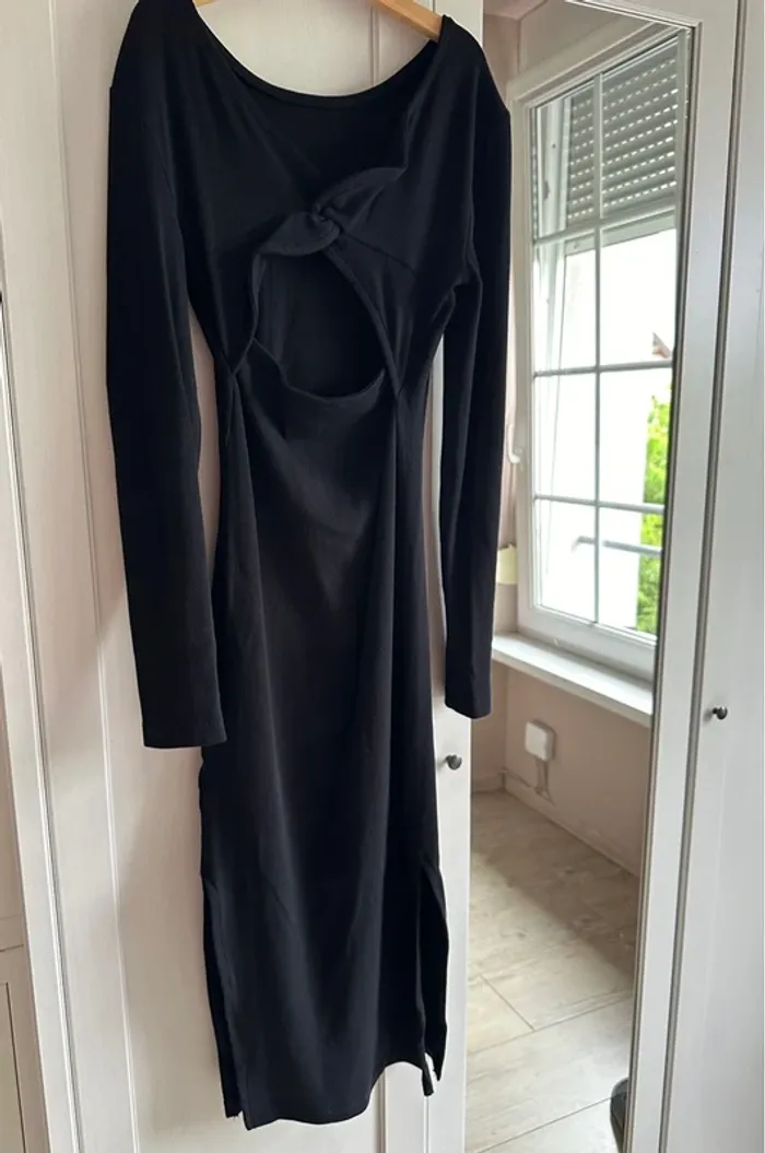 Robe noir mi longue only xs dos ouvert - photo numéro 6